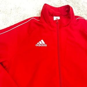 Adidas Youth Large Brand New Soccer Jacket in red -Core 18